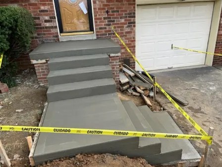 image of new concrete steps